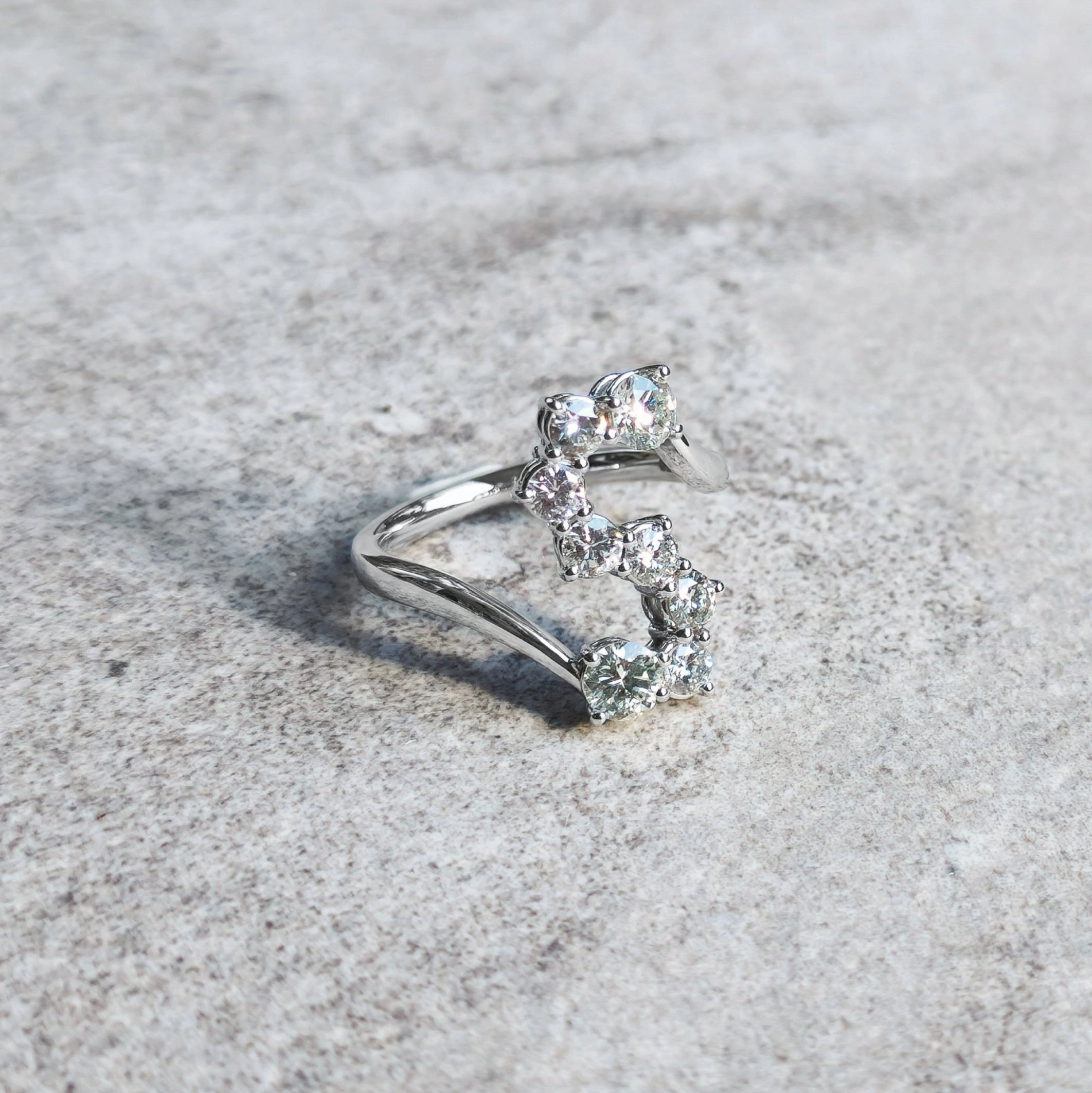 Heirloom Restoration Diamond Ring in 18k White Gold