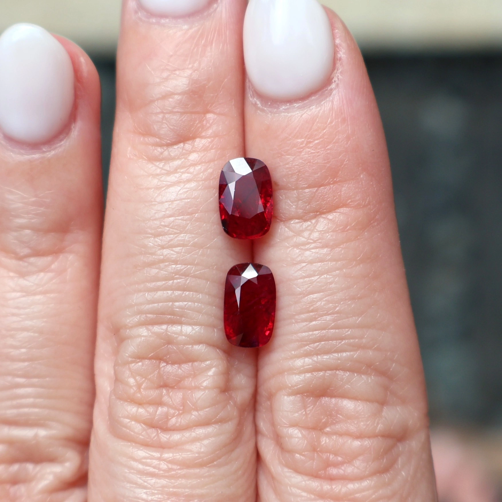 2.67ct Pigeon's Blood Ruby Pair, Burma
