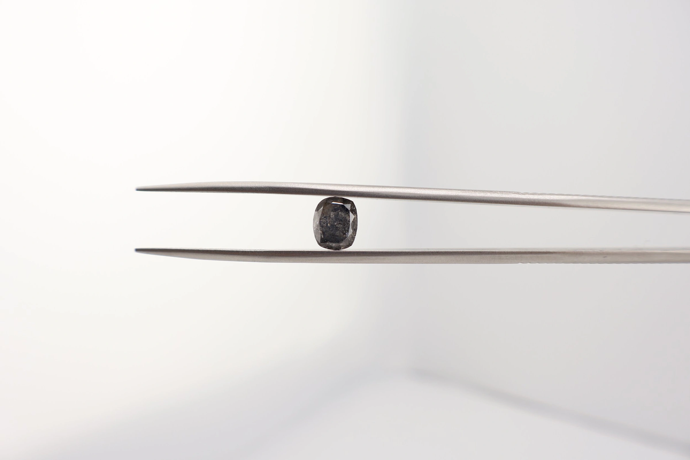 Cushion Cut Salt and Pepper Diamond 1.67ct, Africa