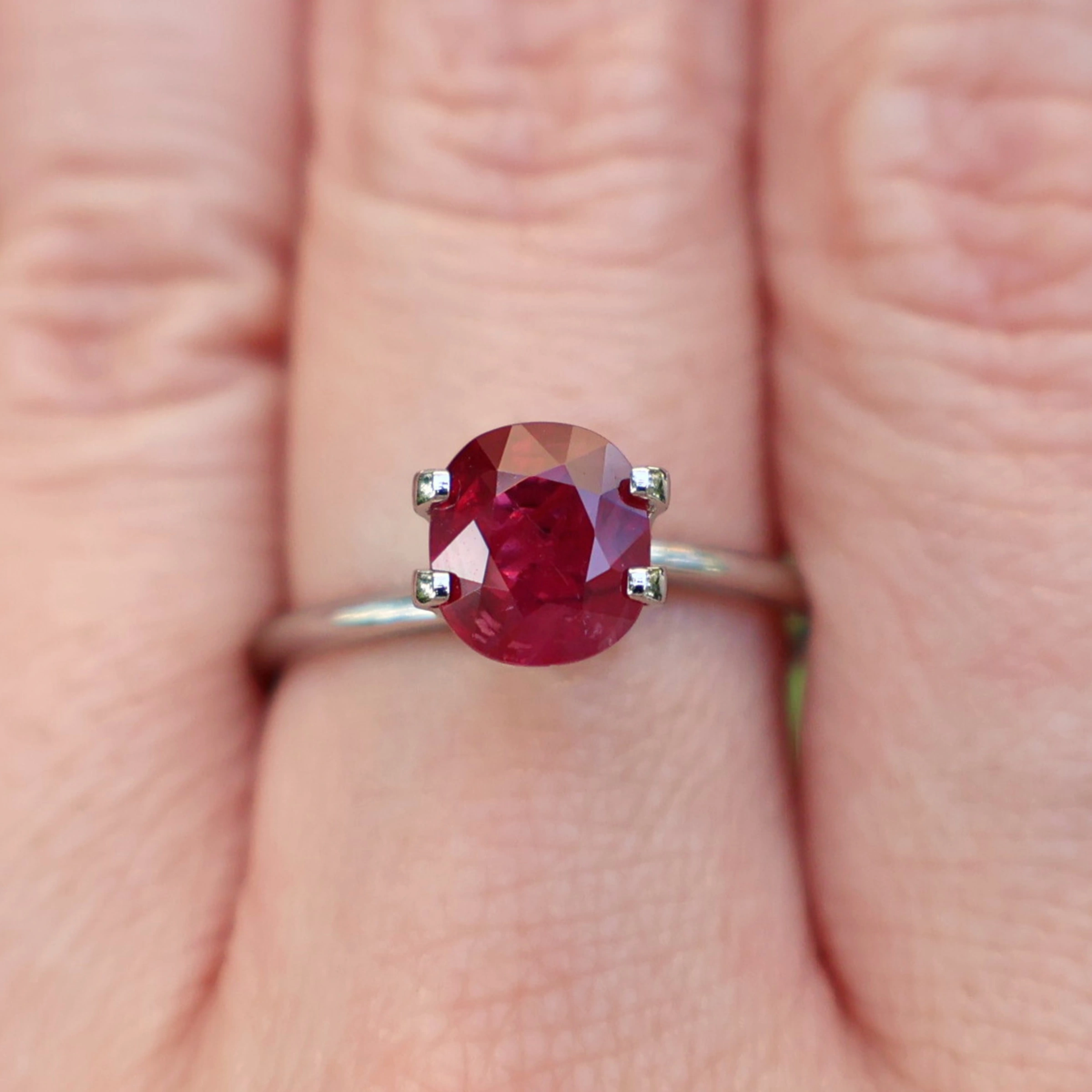 Vivid Red Ruby 1.57ct, Burma (Myanmar) with Certificate